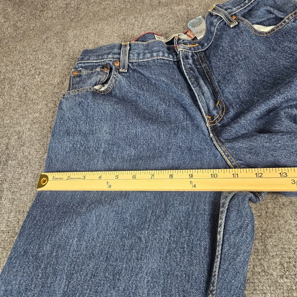 Levis 550 Relaxed Tapered Jeans Womens 14L Dark Wash Blue High Rise Cotton Denim
